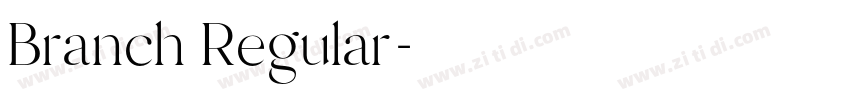 Branch Regular字体转换